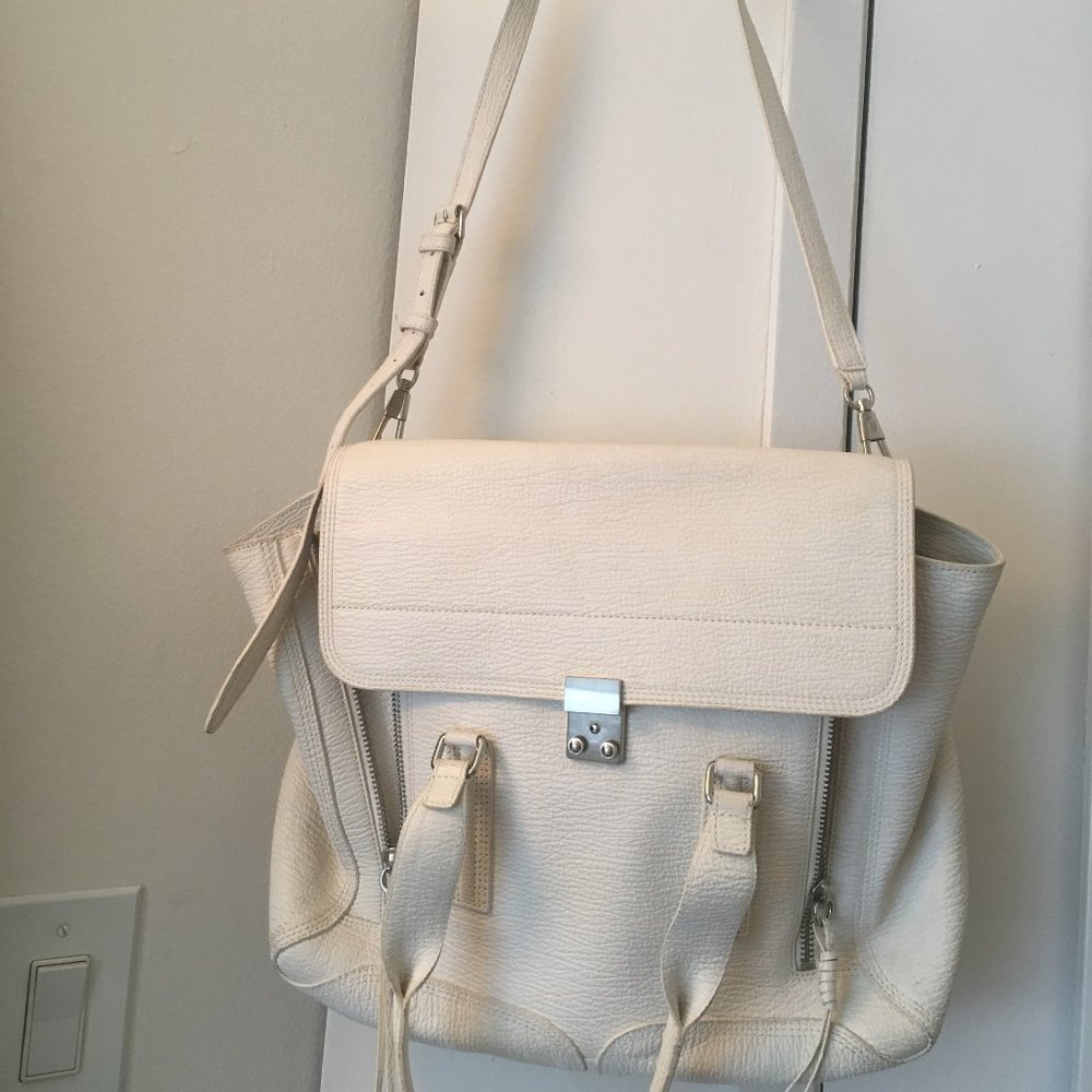White leather Phillip Lim “Pashli” bag in medium